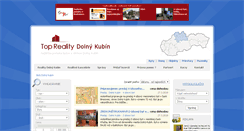 Desktop Screenshot of byty.reality-dolnykubin.eu